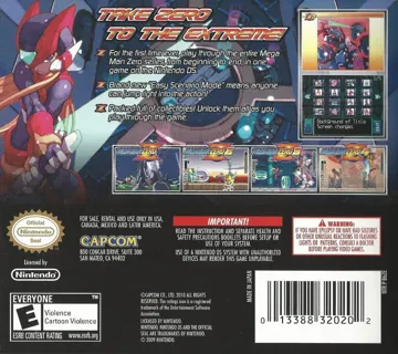 Mega Man Zero Collection (USA) box cover back